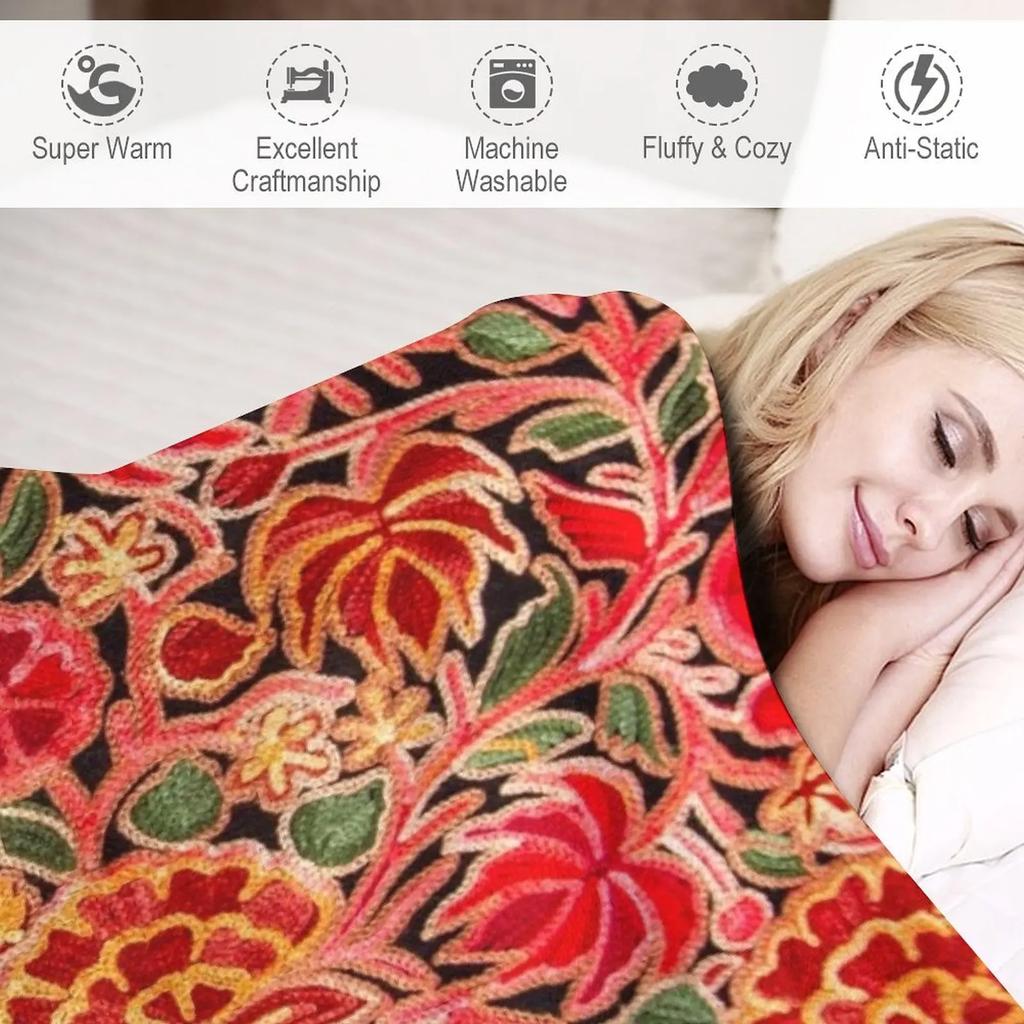 Цыганский Бохо Цветочный Кашемировая Вышивка Накидка Тонкое Одеяло Покрывала Дизайнерские Одеяла Для Дивана