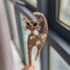 Мода, ретро милая брошь-котенок, изысканная бриллиантовая корсажная брошь, креативный значок на воротник одежды интернет-знаменитости
