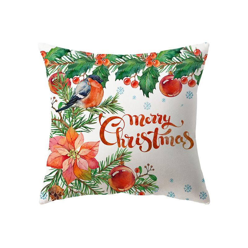 Рождественская тема Санта-Клаус с принтом наволочка для дома, гостиной, украшения дивана, полиэстеровая подушка, наволочка
