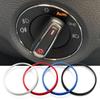 Golf Jett MK5 MK6 Passat B6 B7 CC Touran Tiguan Headlight Switch Trim Ring Durable Aluminum, Colorful Decorative Trim for Car Interior, Car Accessory