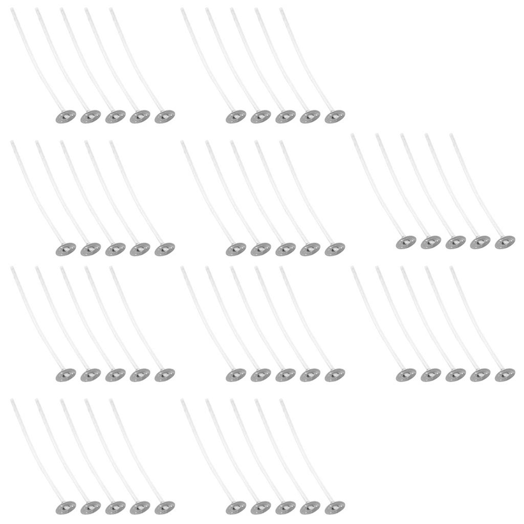 50 шт. фитилей для свечей, предварительно пропитанные воском фитили с хлопковым сердечником с основанием для изготовления ароматических свечей своими руками, 8 см 3,1 дюйма