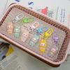 5Pcs Cartoon Kawaii Flower Labubu Keychain Pendant Funny Car Keyring Exquisite Cute Backpack Decoration Accessories Gift