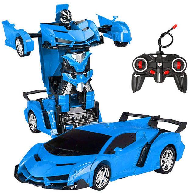 Electric RC Car 2 In 1 Transformation Robots Sports Vehicle Model Robots Boys Toys Remote Cool RC Deformation Cars Kid Toy Gifts