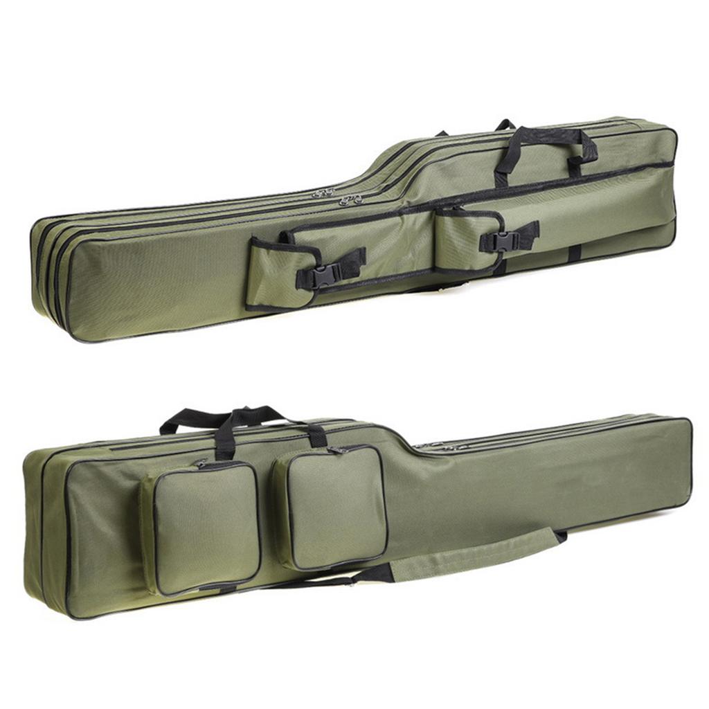 Двухслойная сумка для удилищ и катушек 130 см, чехол для переноски рыболовных снастей и инструментов, дорожная сумка для хранения, органайзер