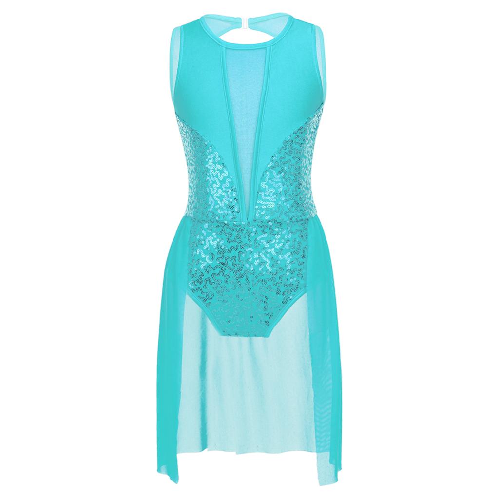 Детское балетное трико-пачка для девочек, платье с блестящими пайетками, струящаяся сетчатая юбка, гимнастическое трико, современные костюмы для лирического танца