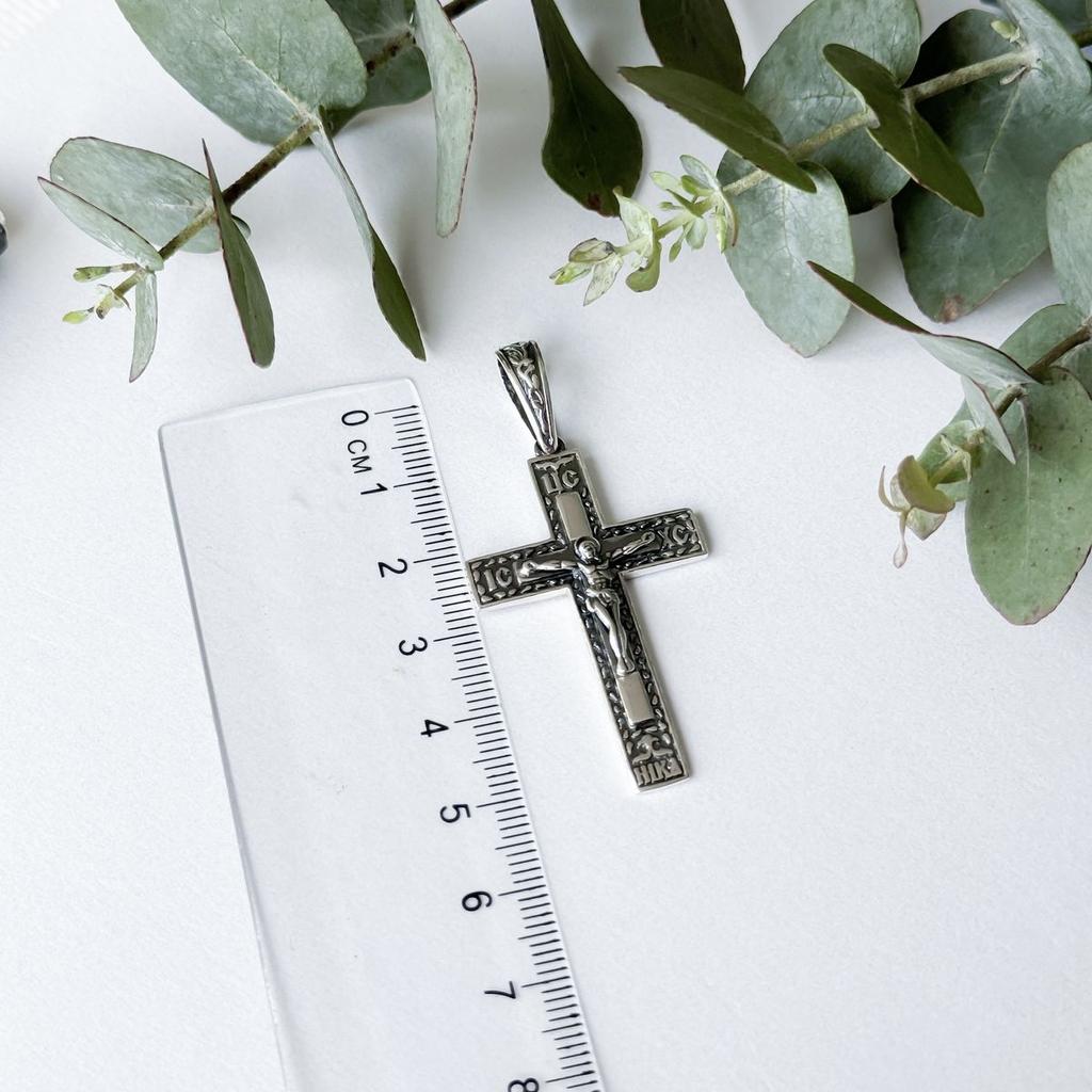 Серебряный крестик без камней (2156666)
