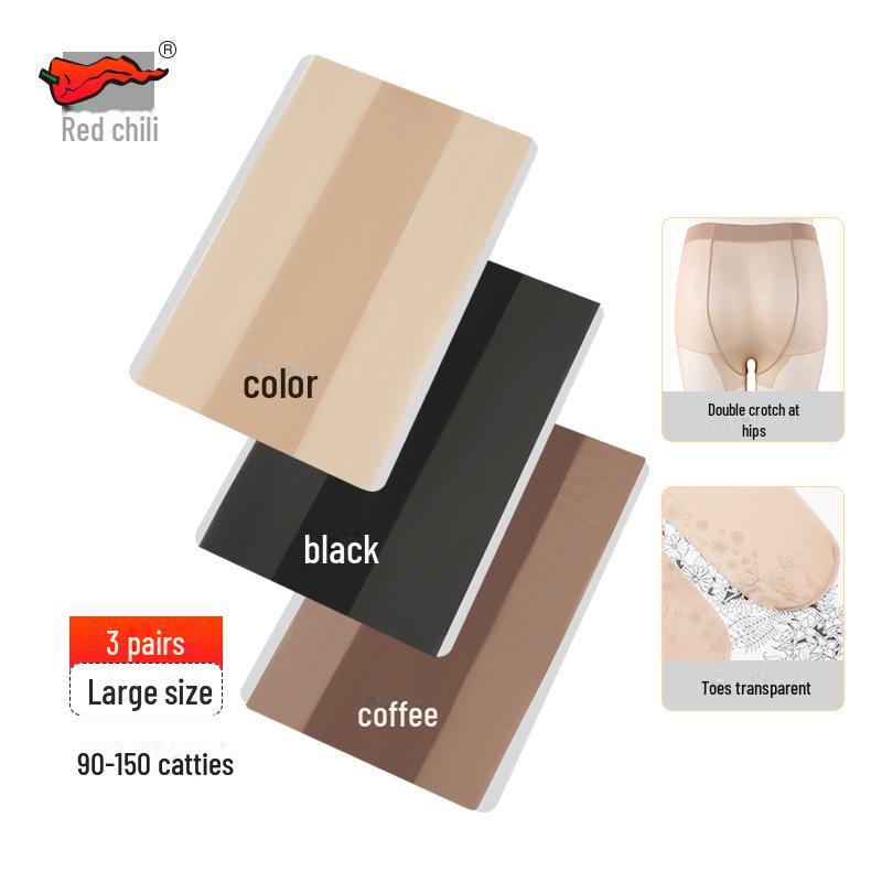 Женские летние колготки Red Pepper с защитой от зацепов, прочные, большие размеры, 3 пары