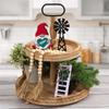 Ornament Layered Tray Decorative Wooden Layered Tray Dining Table Home Outdoor Decor Signs