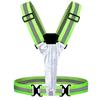 Glow-in-the-Dark Reflective Vest for Night Running and Cycling with Adjustable Elastic Straps and Dual Charging Feature