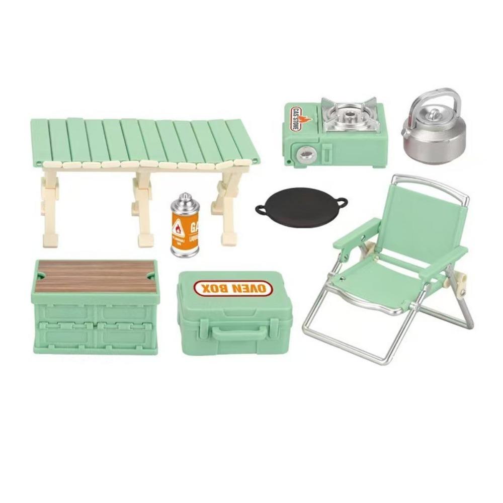 Multicolor Miniature Camping Set Micro Landscape Mini Outdoor Folding Chair  Gift
