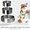 Cake Mold High 5.9 Inch- Cake Ring Adjustable Round Diameter 6 to 12 Inch - Stable Stainless Steel Adjustable Baking Rings Bakeware Tool with Precise
