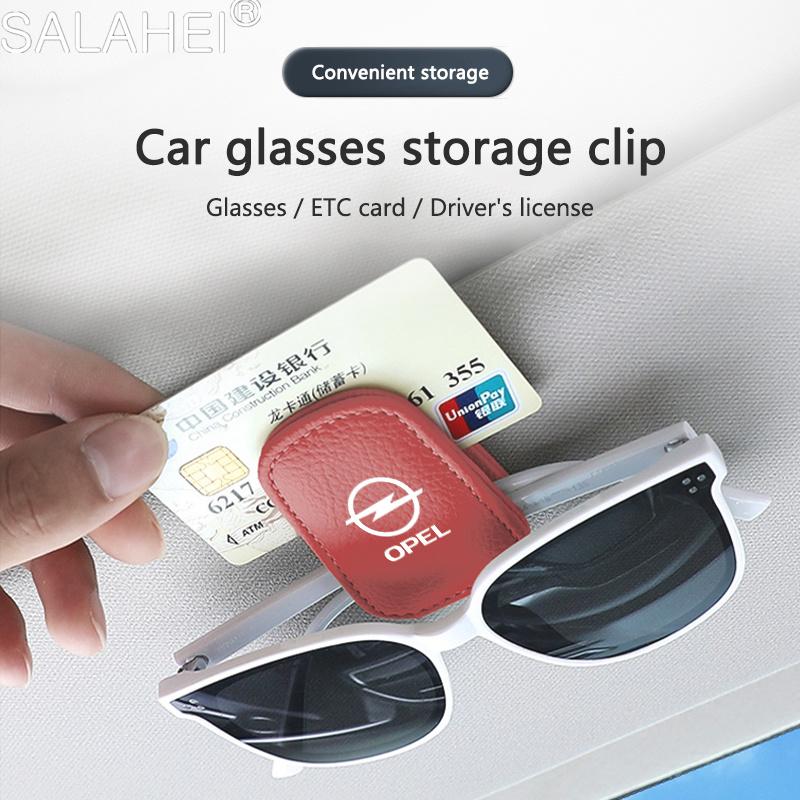 Czgqxl1 Кожаный зажим для очков на солнцезащитный козырек автомобиля для Opel Astra Insignia Corsa Zafira Meriva Mokka Vivaro Vectra Antara