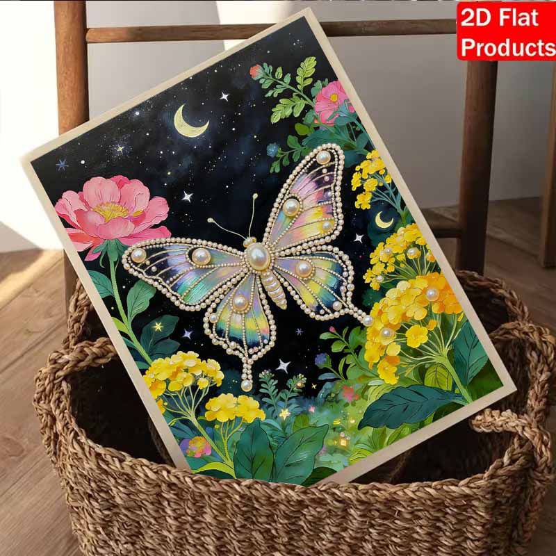 Наборы Алмазная мозаика «Бабочки и цветы» (DIY), без рамки 30x40 см, Алмазная живопись с кристаллами для взрослых/новичков, Идея для подарка, Декор для стен дома