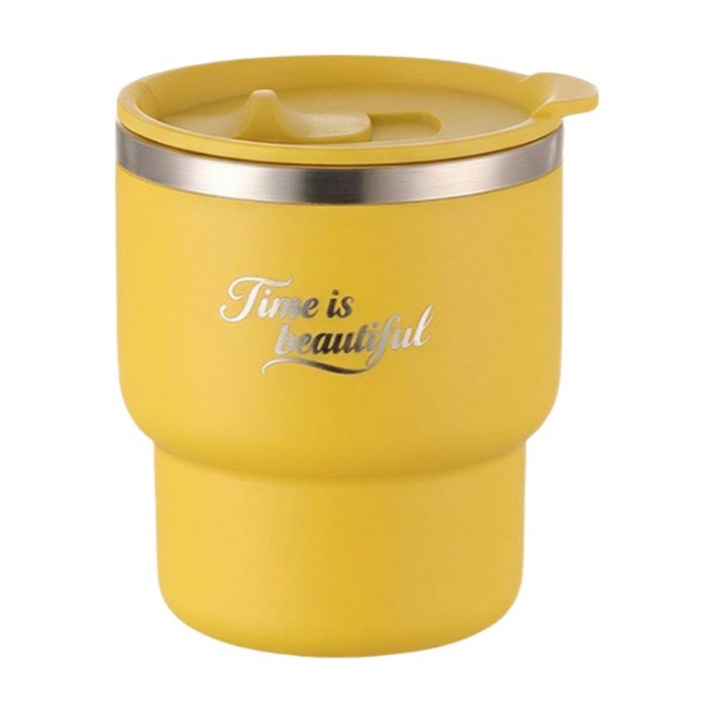 Stainless Steel Insulated Coffee Cup Portable Leak-proof Pocket Thermal Mug with Lids Anti Scald Double Wall Mug Car