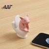 Pig Shelf Decoration Miniature Pink Toilet Figurine, Sitting on Thinking Small Figurine Statue, Cartoon Farm Animal for Home, Office, Bathroom