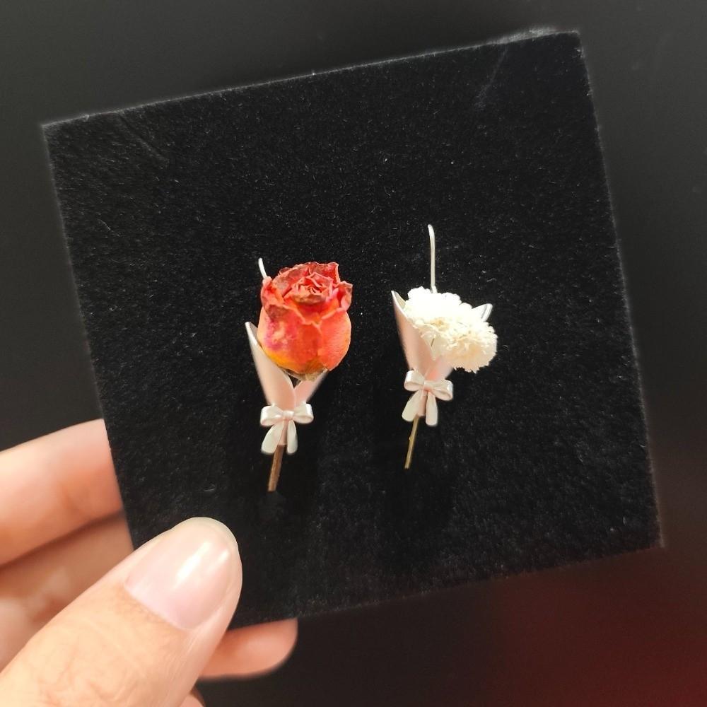 Креативные серьги-подвески в виде вазы Простые серьги-бантики Легкие серьги с вставляющимися цветами Свадебные