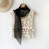 Flower silk scarf, small long streamer, high-end printing small silk scarf, women's retro versatile trend small silk scarf wholesale