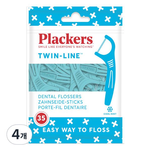 Зубная нить Flackers Twin Line, 35 шт., 4 шт.