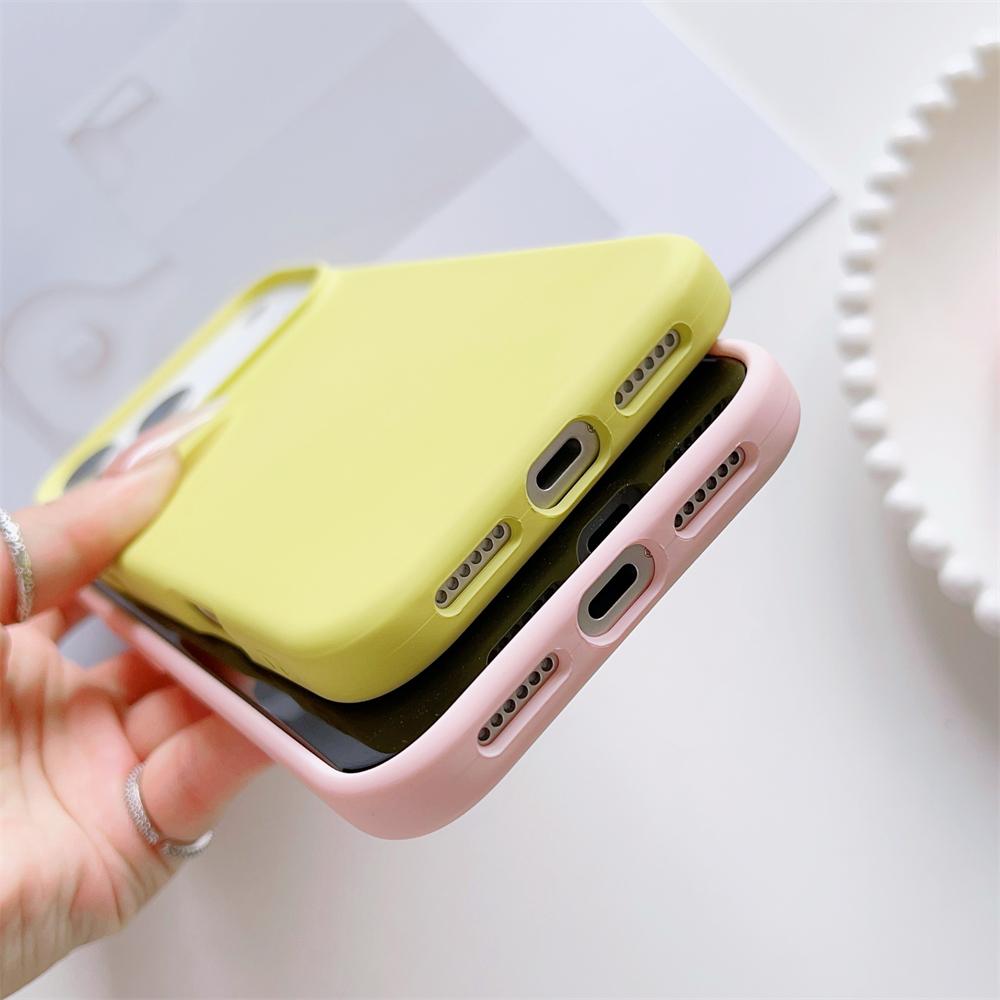 Матовый Чехол Конфетного Цвета для iPhone 17 Air 16 16E 15 Pro Max Жидкий Силикон Ударопрочный Защитный Ощущение Кожи Прочный Чехол