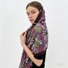 Шелковый платок с цветочным узором в корейском стиле: Легкий, Теплый, Универсальный Женский Шарф Осень/Зима