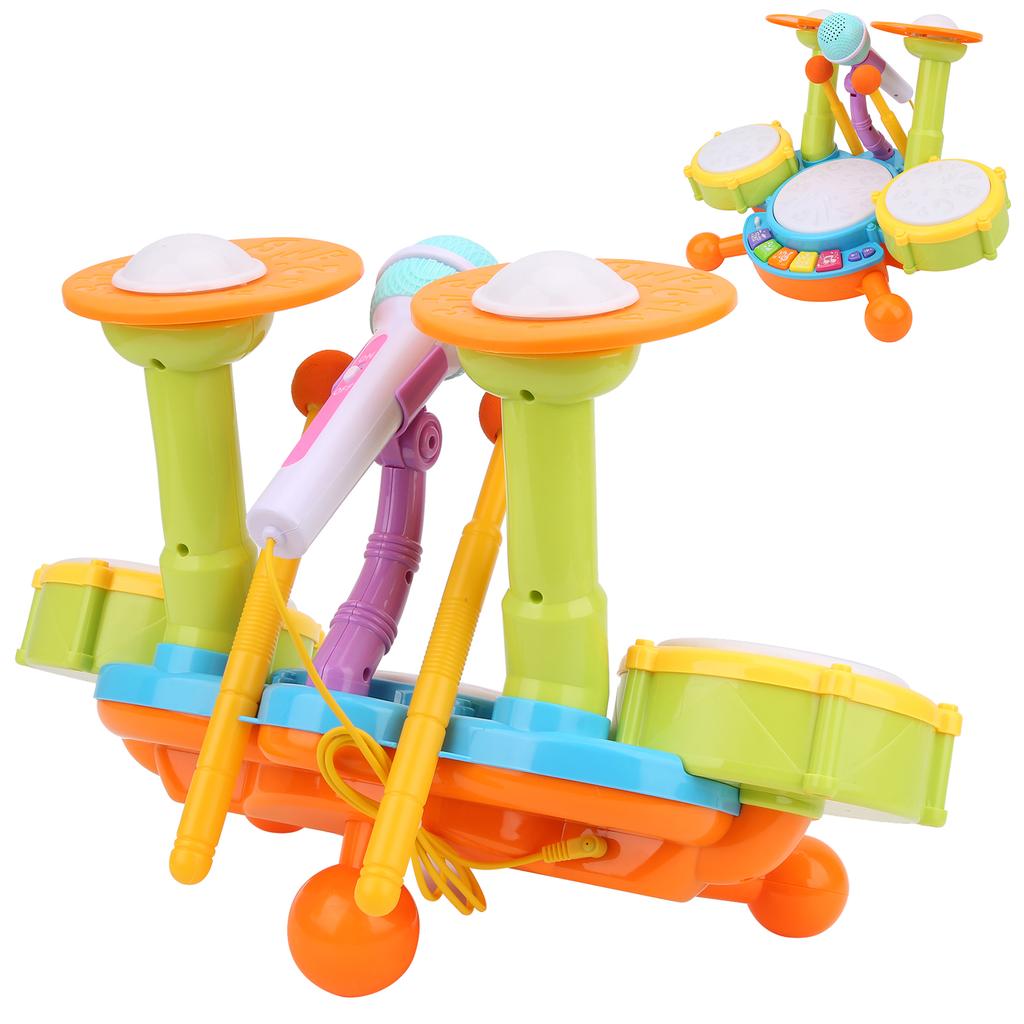 Музыкальные инструменты Игрушки барабаны Дети Раннее обучение Обучающие электронные игрушки барабаны Набор Желтый