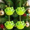 4pcs Green Furry Christmas Tree Decor Novice-friendly Festive Atmosphere Festive Decorations Fun Design Holiday Style