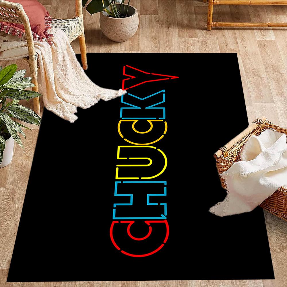 Chucky's Country Adventure Themed Anti-Slip Rugs - Polyester Home Decor, Suitable for Bedrooms, Living Rooms, Doorways, Studios, and Decorations