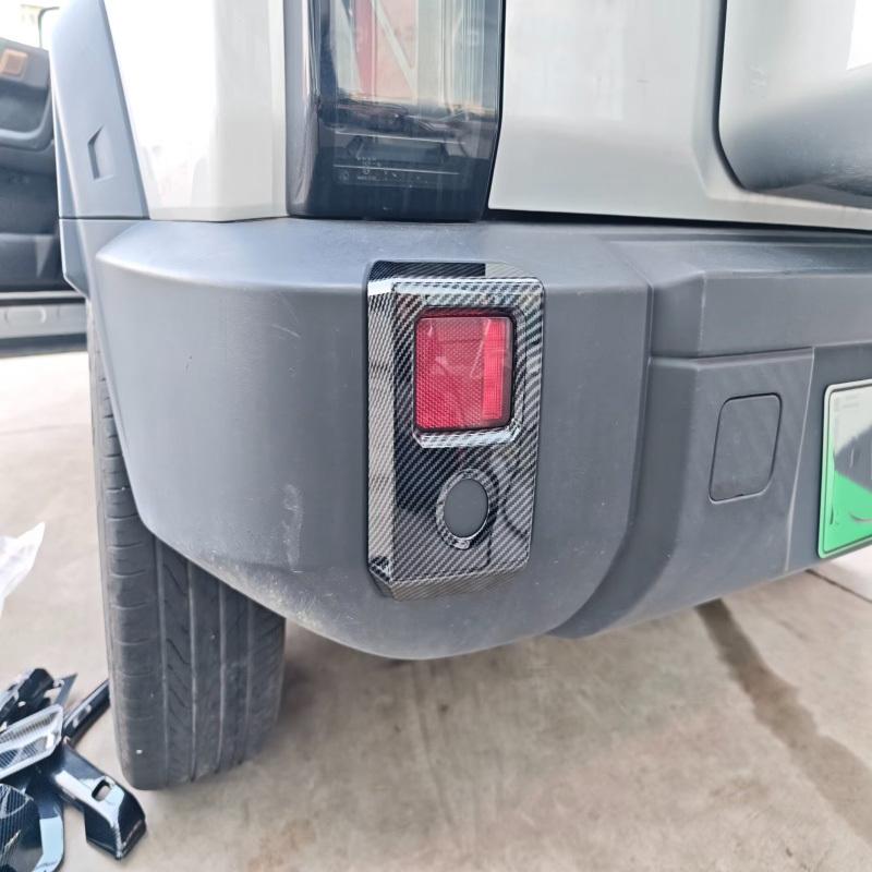 For Chery JAECOO J6 Icar 03 2024 2025 ABS black Car Exterior Part Front Rear Fog Lamp Light Bumper Reflector Frame Cover Trim