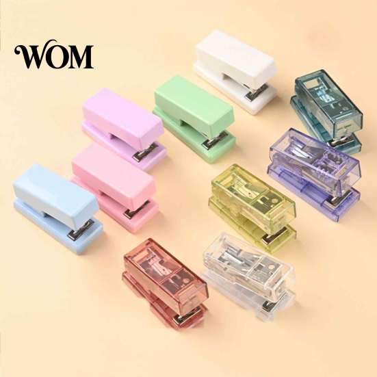 Durable Metal Binding Mechanism Mini Stapler, Compact Travel Size, with Smooth for 2 to Portable Device Bills 15 Pages of Paper, Lightweight Students