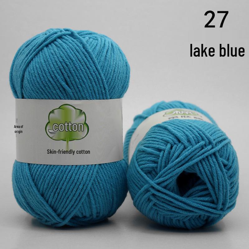 Пряжа из гребенного 5-слойного молочного хлопка для вязания и вязания крючком своими руками - Набор материалов средней толщины для шарфа и пледа