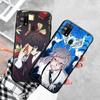 Black Case for Xiaomi Redmi 13C Note 9 iPhone XR 7 8 14 15 11 12 13 X XS Pro Max Samsung A25 S23 S24 FE Ultra Plus Bungo Stray Dogs