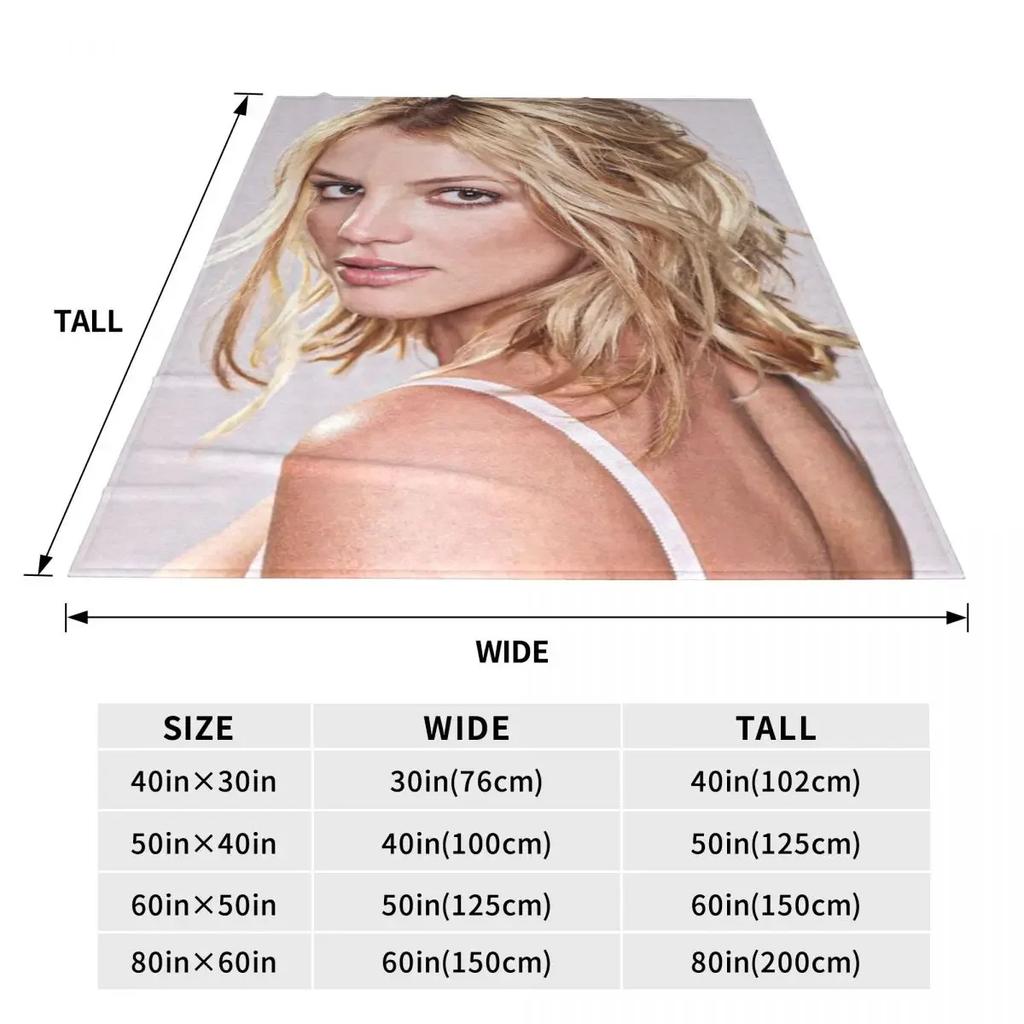 Фланелевое одеяло Бритни Спирс Американская поп-певица Супертеплое плед для кровати Кемпинга Покрывало Чехол для дивана-кровати