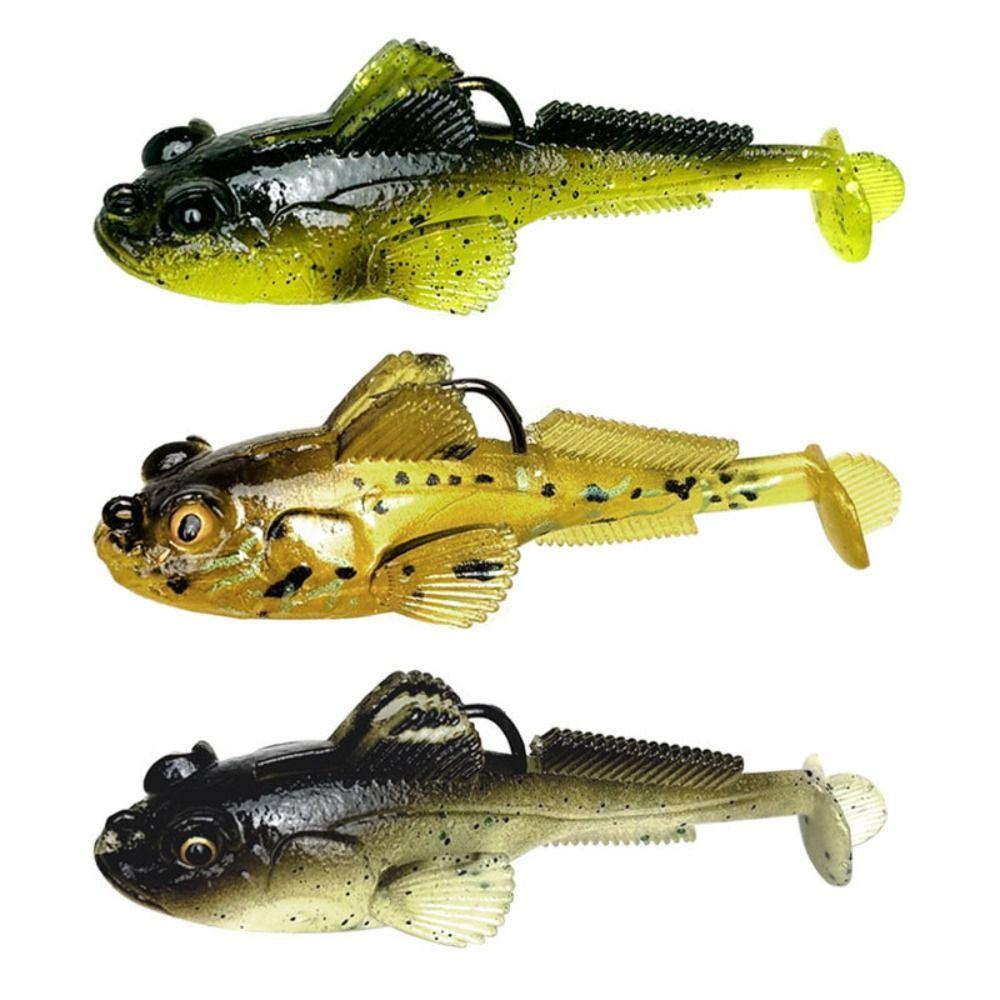 T-Tail Design Goby Soft Lure TPE Material T-Tail Swimbait For Pike Bass Shad Swimbaits