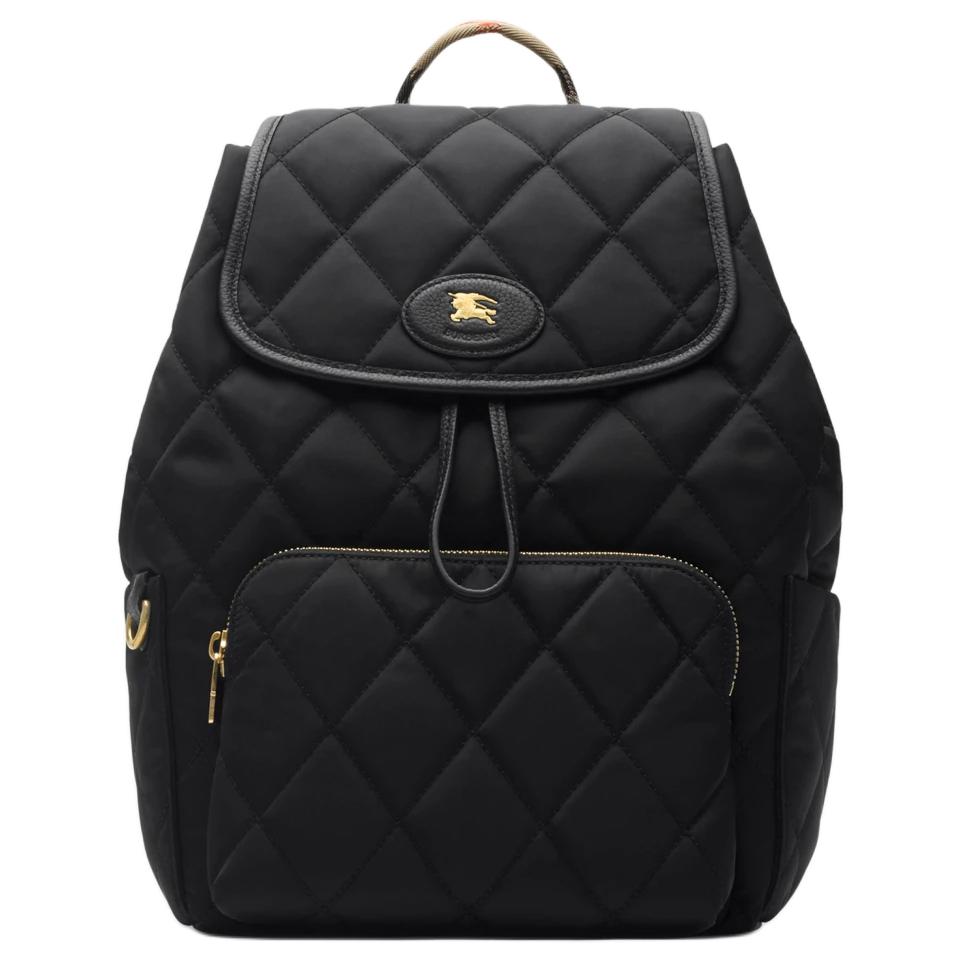 Burberry Horseshoe Adjustable Shoulder Strap Nylon Backpack Men backpack Black 81143941