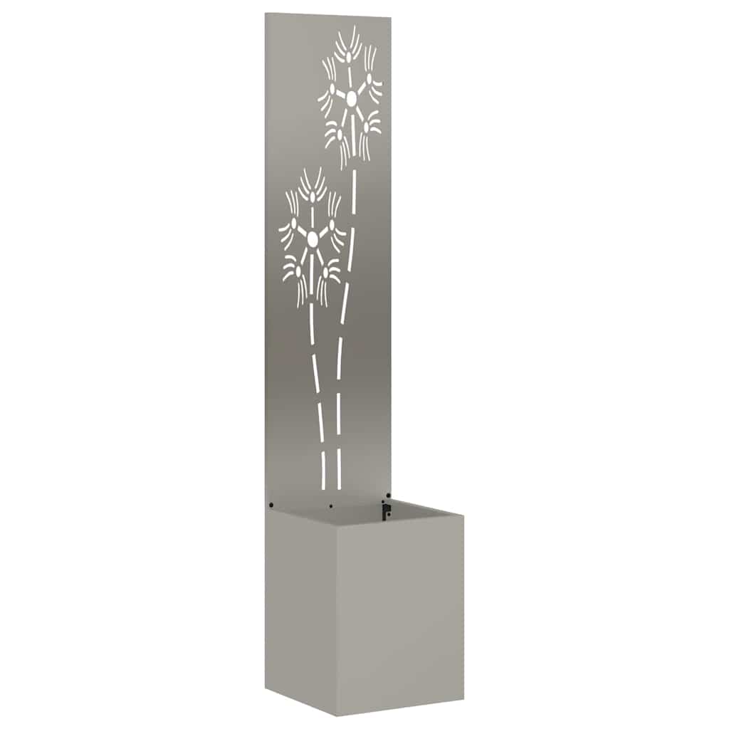 Garden Privacy Screen Floral Rusty 32 x 32 x 150 cm