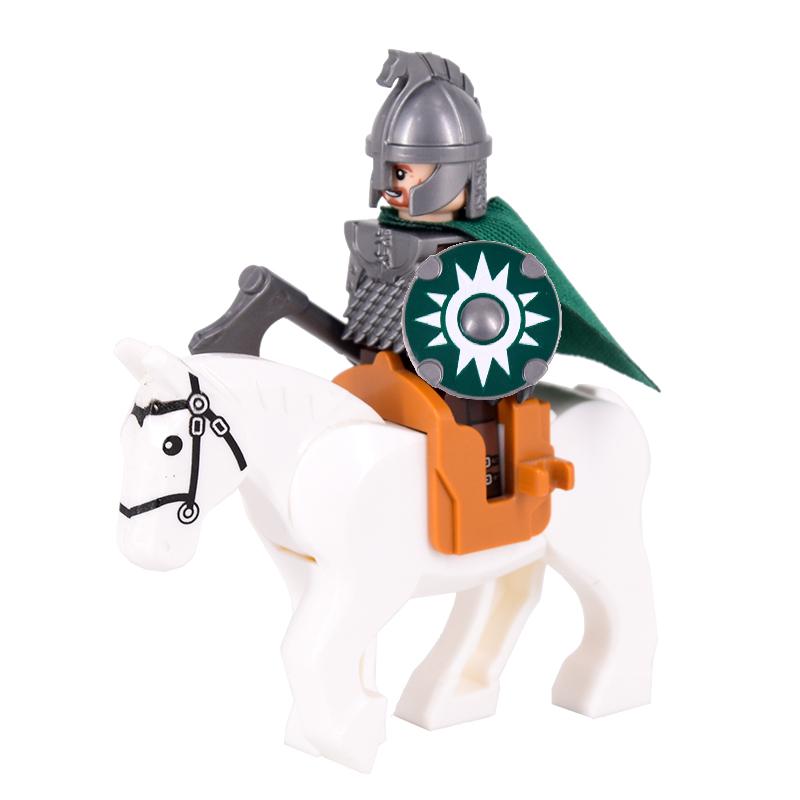 Medieval Rohan Gondor Knights Lotr Figures Building Blocks The Guard Soldier With War Horse Bricks Toys for Children XMAS Gifts