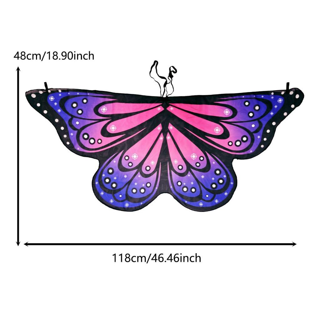 Colorful Butterfly Wings Costume Fancy Dress Cosplay Costume Fairy Shawl DIY Decorations Cape Butterfly Party Accessories