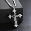 Cool Boys Mens Stainless Steel Vintage Cross Pendant Necklace Men Women Silver