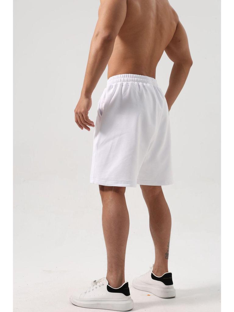 Мужские хлопковые спортивные шорты свободного кроя