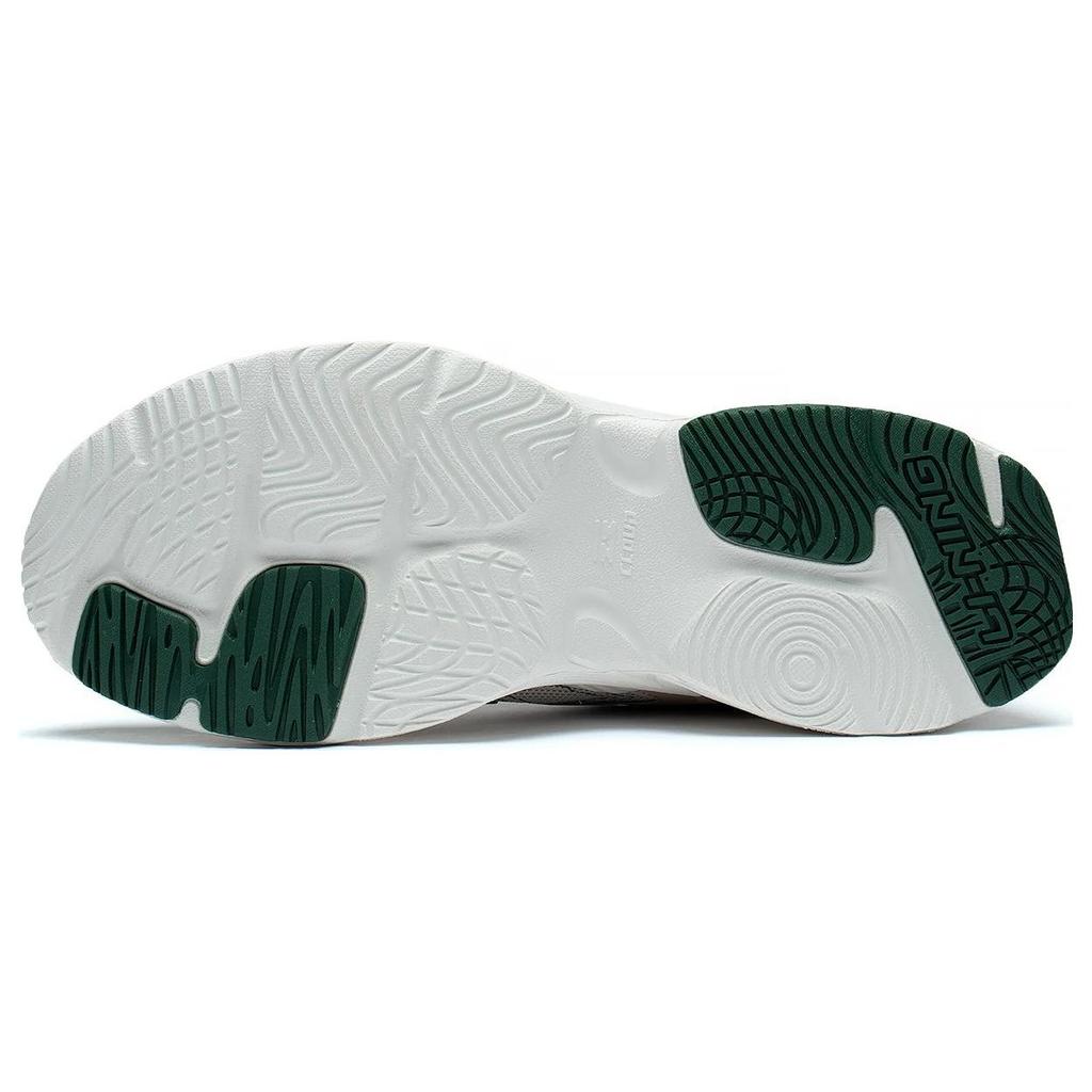 Li-Ning Кроссовки Meteor Shock Absorbing Non-Slip Wear-Stick-Top Running Shoes Мужские кроссовки Oatmeal-Gray Spruce-Green ARXT009-3
