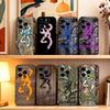 Крутой чехол для телефона B-BrowningS H-Huntings Deer для iPhone 17,16,15,14,13,12,11 Plus,Pro Max,XS, Мягкий силиконовый черный чехол