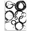 Canvas Print Circle Abstraction Black and White