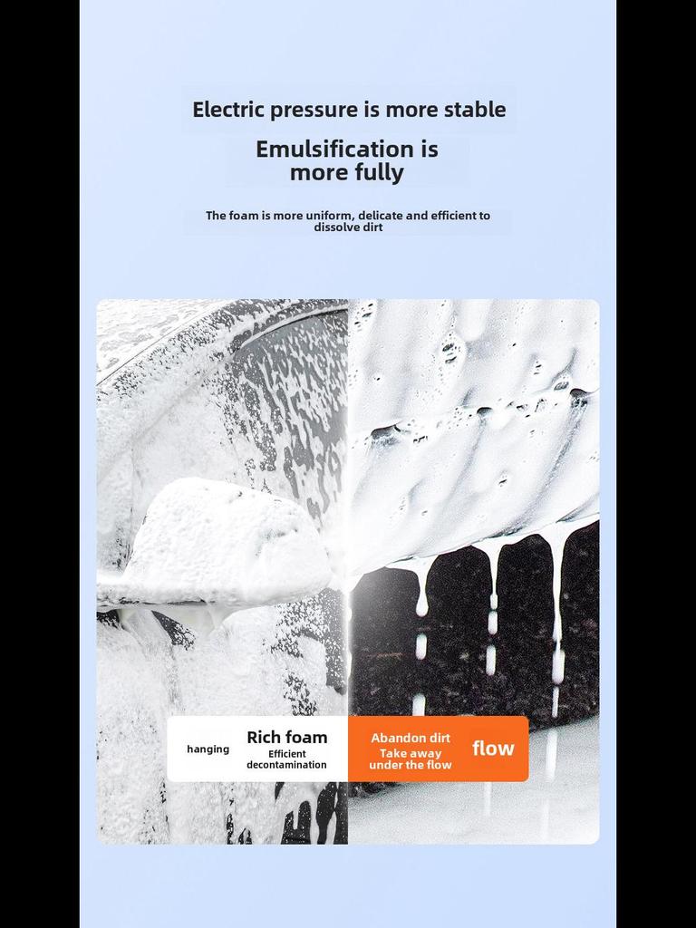 Аккумуляторный электрический пистолет-распылитель пены для мойки автомобиля