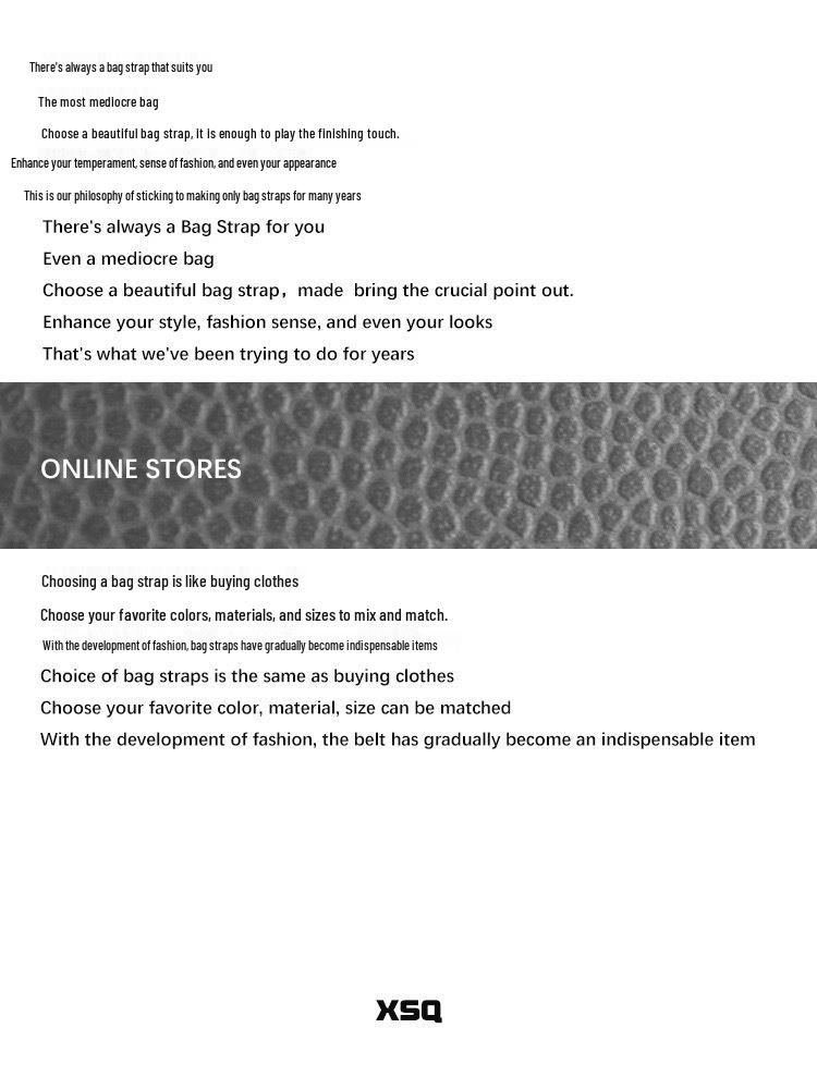 Snowflake Pattern Adjustable Wide Shoulder Strap Crossbody Handbag Strap in European and American Style