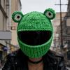 Cartoon Design Motorcycling Helmet Cover Soft Acrylic Knitting Cover For Full Face Helmet Unisex Accessory
