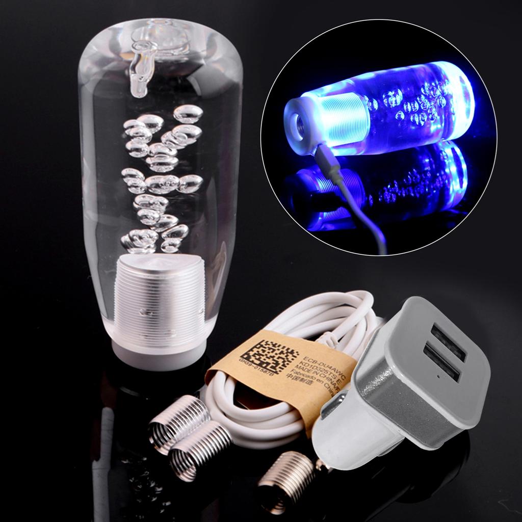 Car Gear Shift Knob Shifter Crystal Style Manual Shifting Head Universal LED Shift Lever 10cm 15cm 20cm 25cm