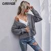 Autumn and Winter Women's Cardigan Sweater Slouchy Style Knit Mori Pure Color Dot Long Sleeve Sweater
