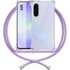 Protective Case - BOOLING - for Samsung Galaxy A56 5G - Transparent - Reinforced - Purple Lanyard