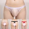 Breathable Men Underwear Comfy Fashion Glossy Low Rise Nylon