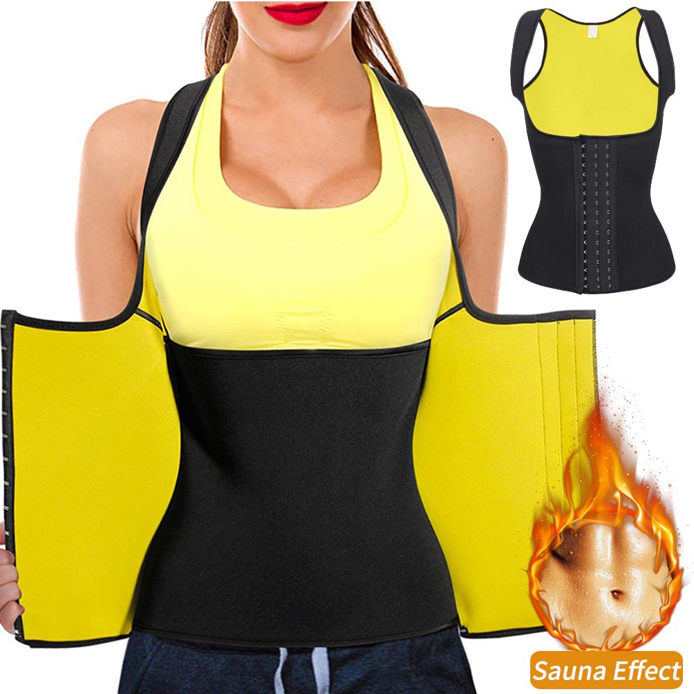 Женский спортивный жилет для талии, корсет для похудения, формирователь тела, нижнее белье для похудения, неопреновый костюм для сауны, топ на бретелях, корректирующее белье